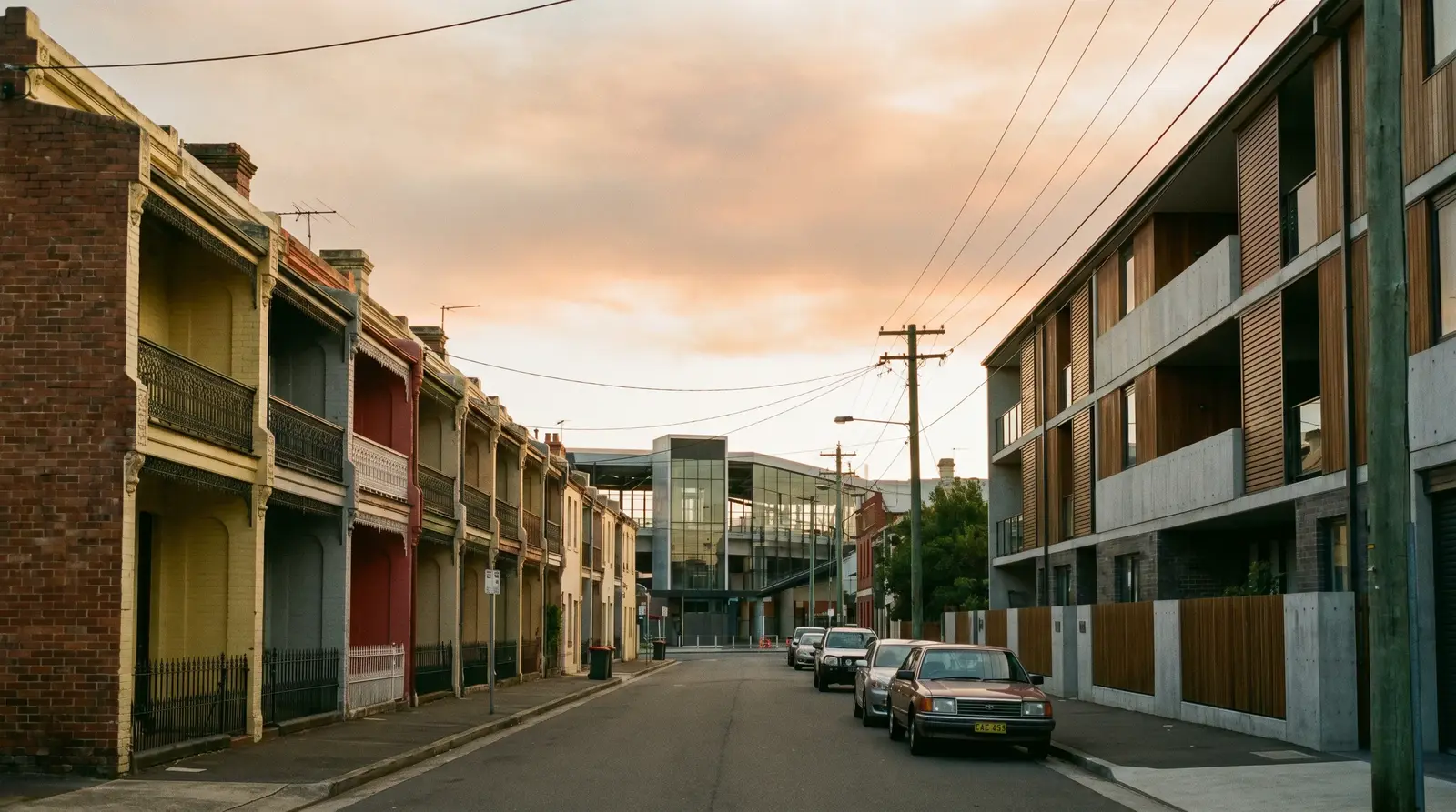 A street in Wickham, inner Newcastle